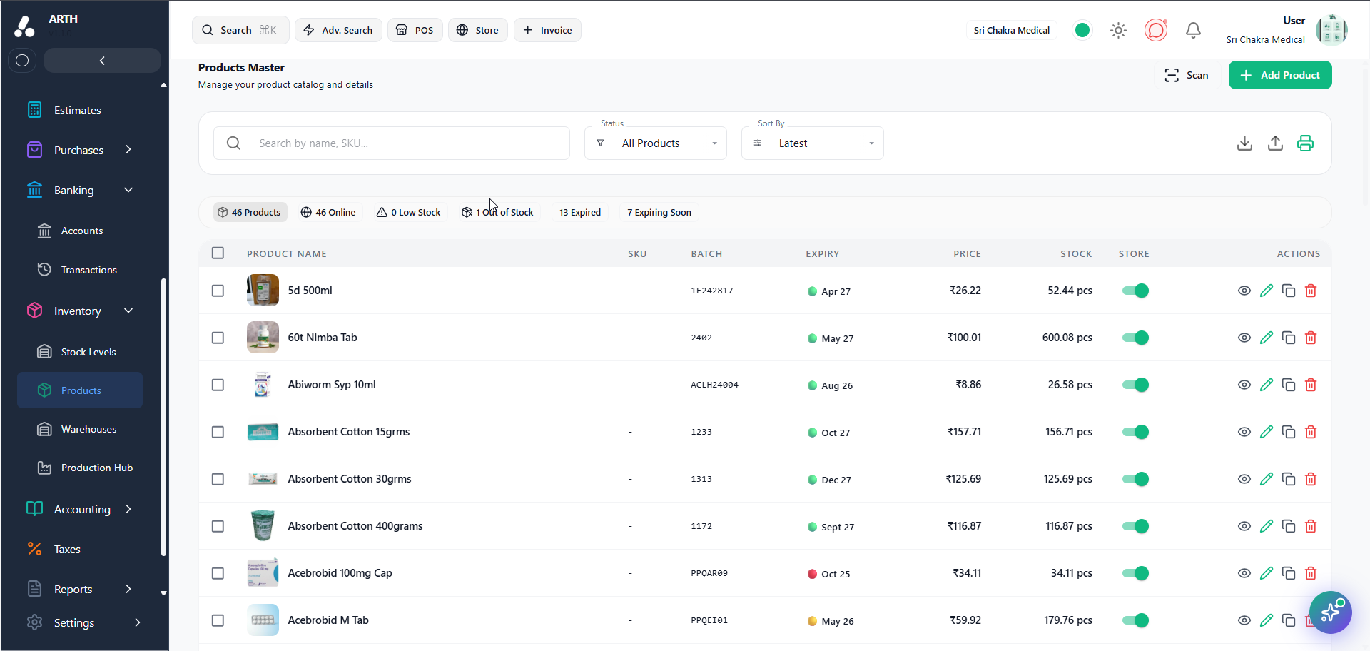 Arth Inventory Management